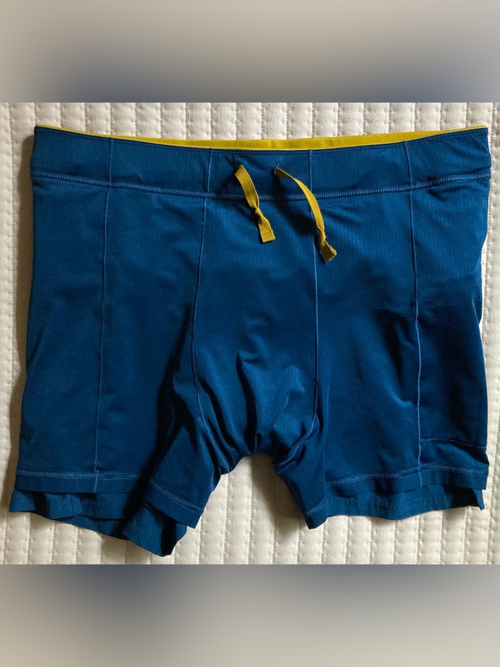 Brooks Sherpa Running Shorts Men’s Large 5” Blue Gym Athletic Lined Pockets Yoga - Picture 5 of 10